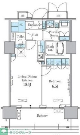 HARUMI FLAG PORT VILLAGE C棟の物件間取画像